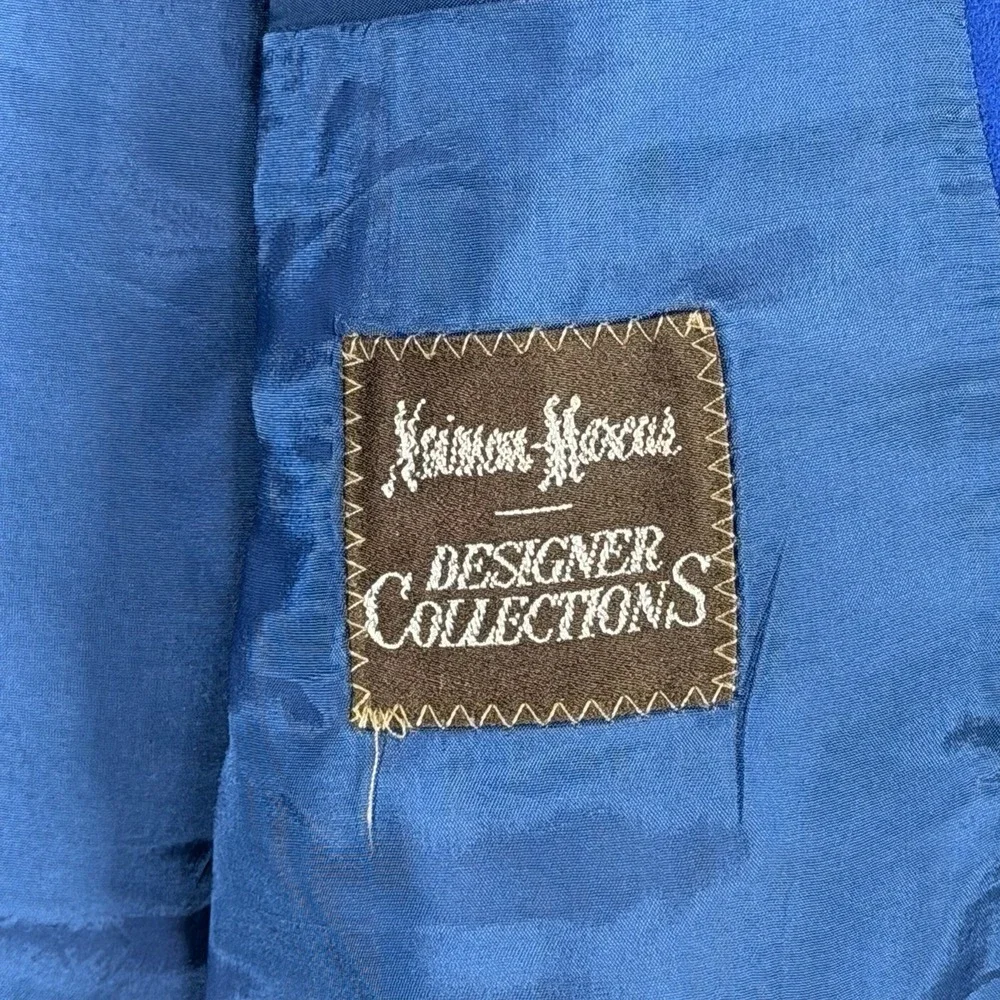 Versace V2 Blazer Mens 42L‎ Electric Blue Wool Cashmere Jacket Nieman Marcus
